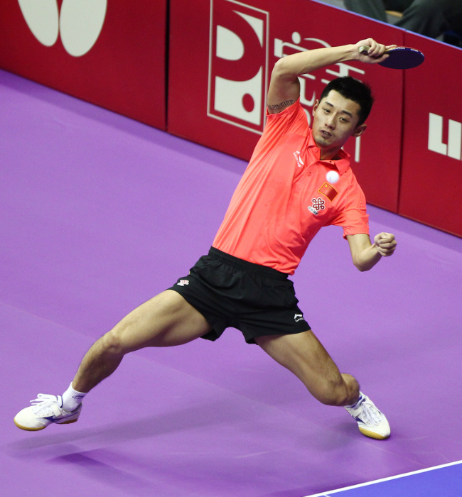 中国队鏖战法国队，张继科带队取胜